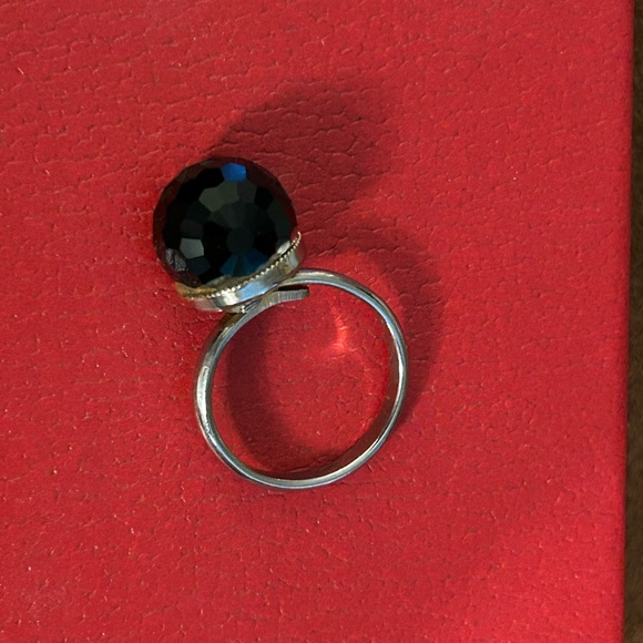 Vintage ring with dark green stone - Picture 2 of 10